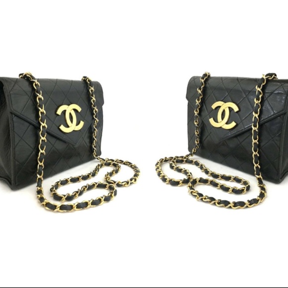 100% Auth CHANEL Vintage Quilted MatelasseLambskin - Picture 4 of 8